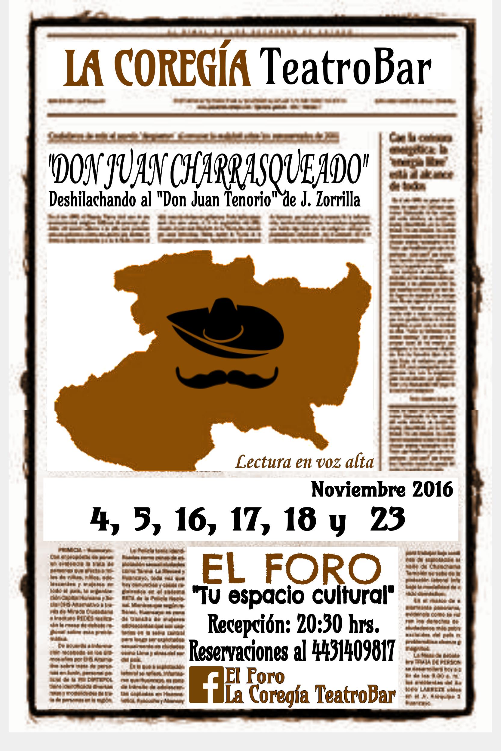 "Don Juan Charrasqueado" Deshilachando al "Don Juan Tenorio" de J. Zorrila
