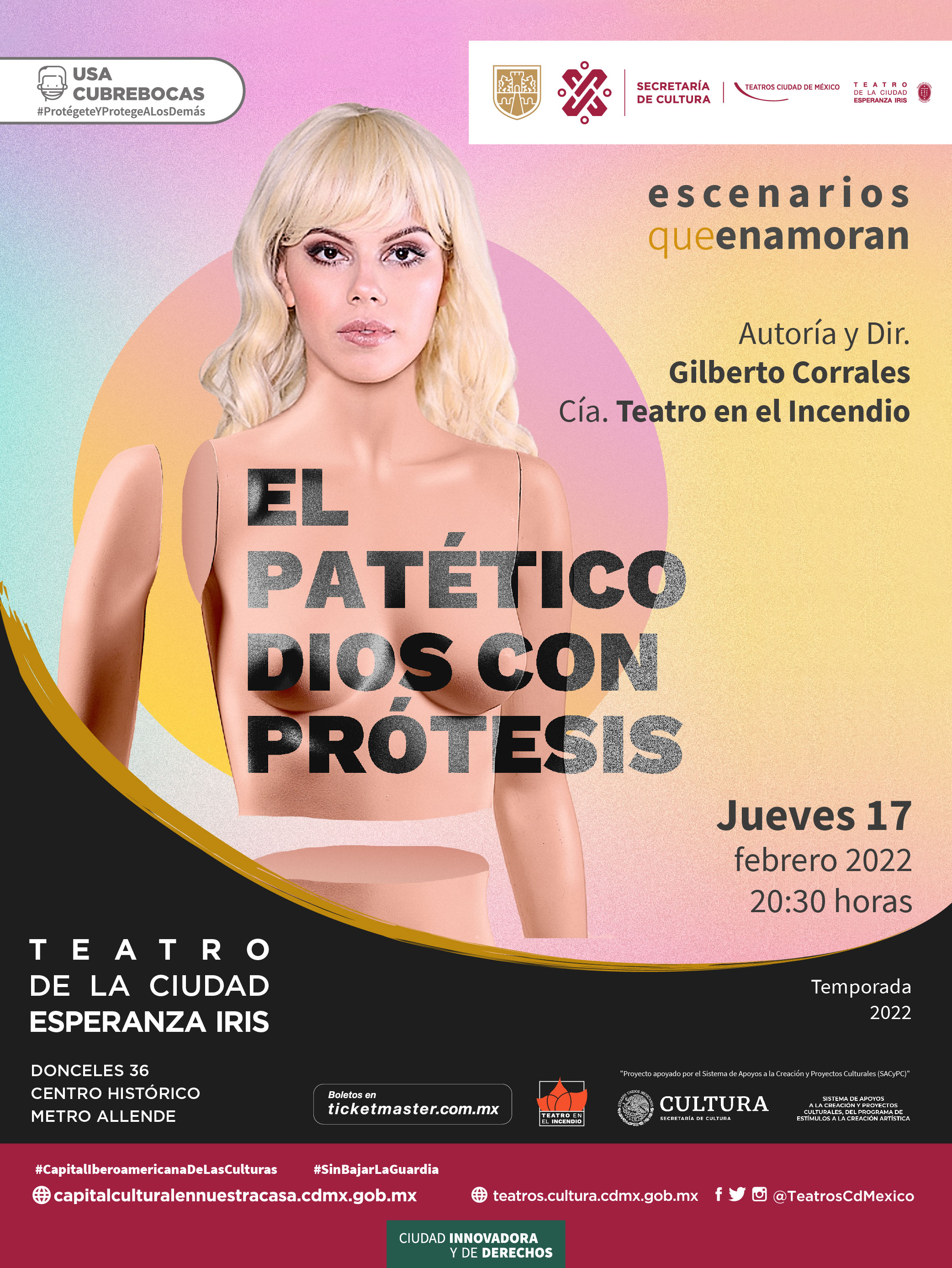 El patético dios con prótesis llega de Tijuana al teatro Esperanza Iris