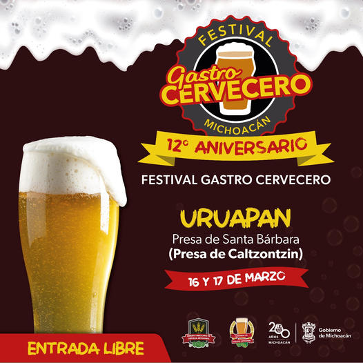 Este fin de semana Uruapan recibirá nuevamente al Festival Gastro Cervecero