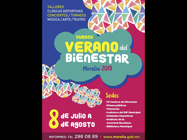 Verano del Bienestar brindará  500 actividades a niños y jóvenes de Morelia