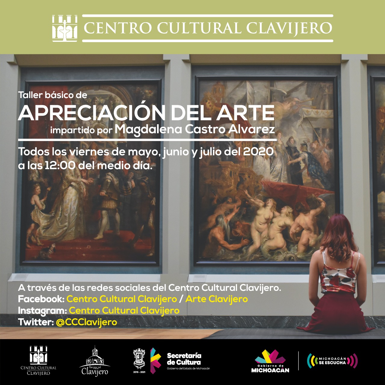 Impartirán en el Centro Cultural Clavijero curso de apreciación del arte