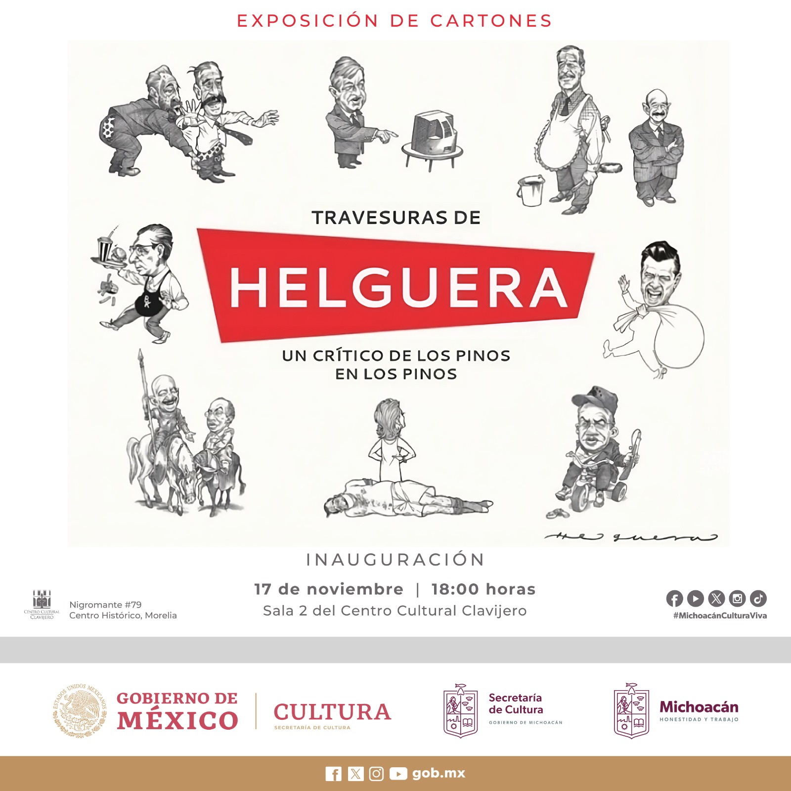 Viene a Clavijero homenaje al caricaturista Antonio Helguera