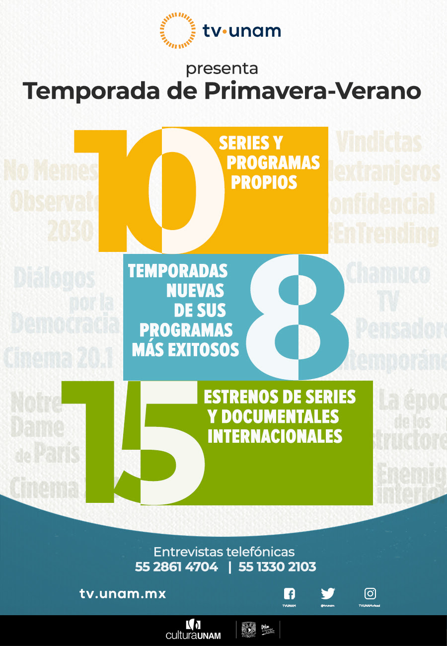 TV UNAM estrena más de 25 series y programas de producción propia e internacional