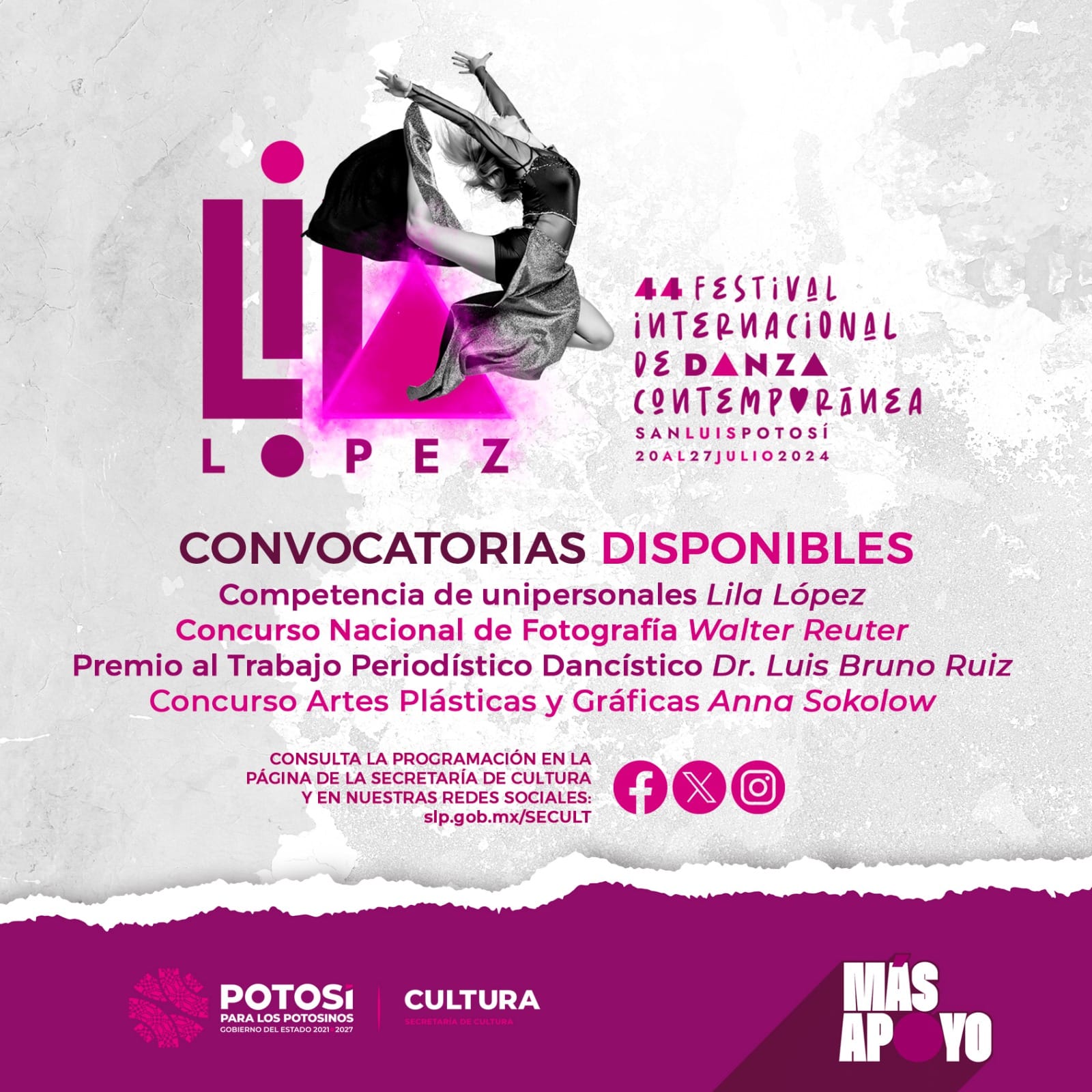 Conoce las convocatorias de la 44° edición del Festival Internacional de Danza Contemporánea “Lila López”