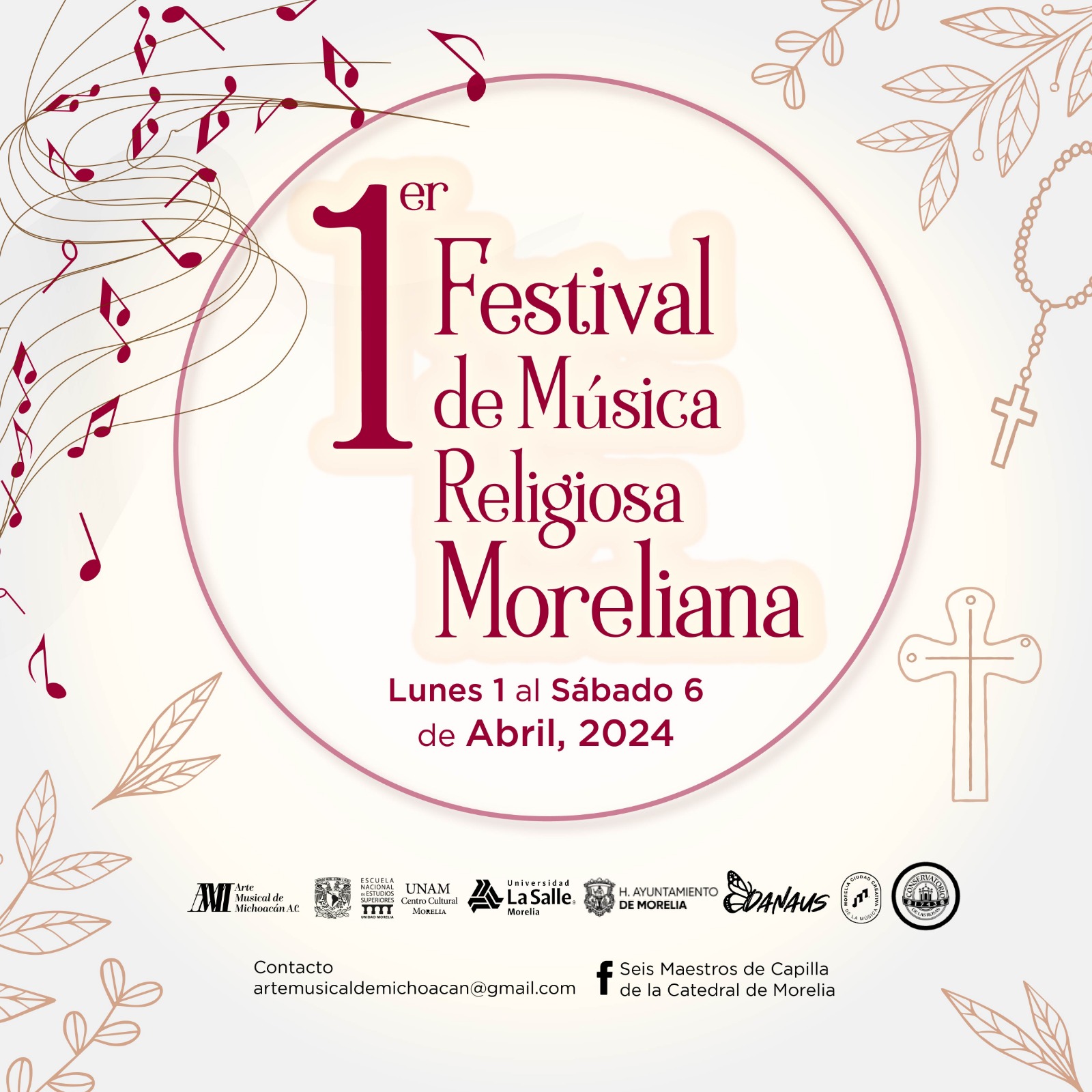 En abril llega la primera edición del Festival de Música Religiosa Moreliana