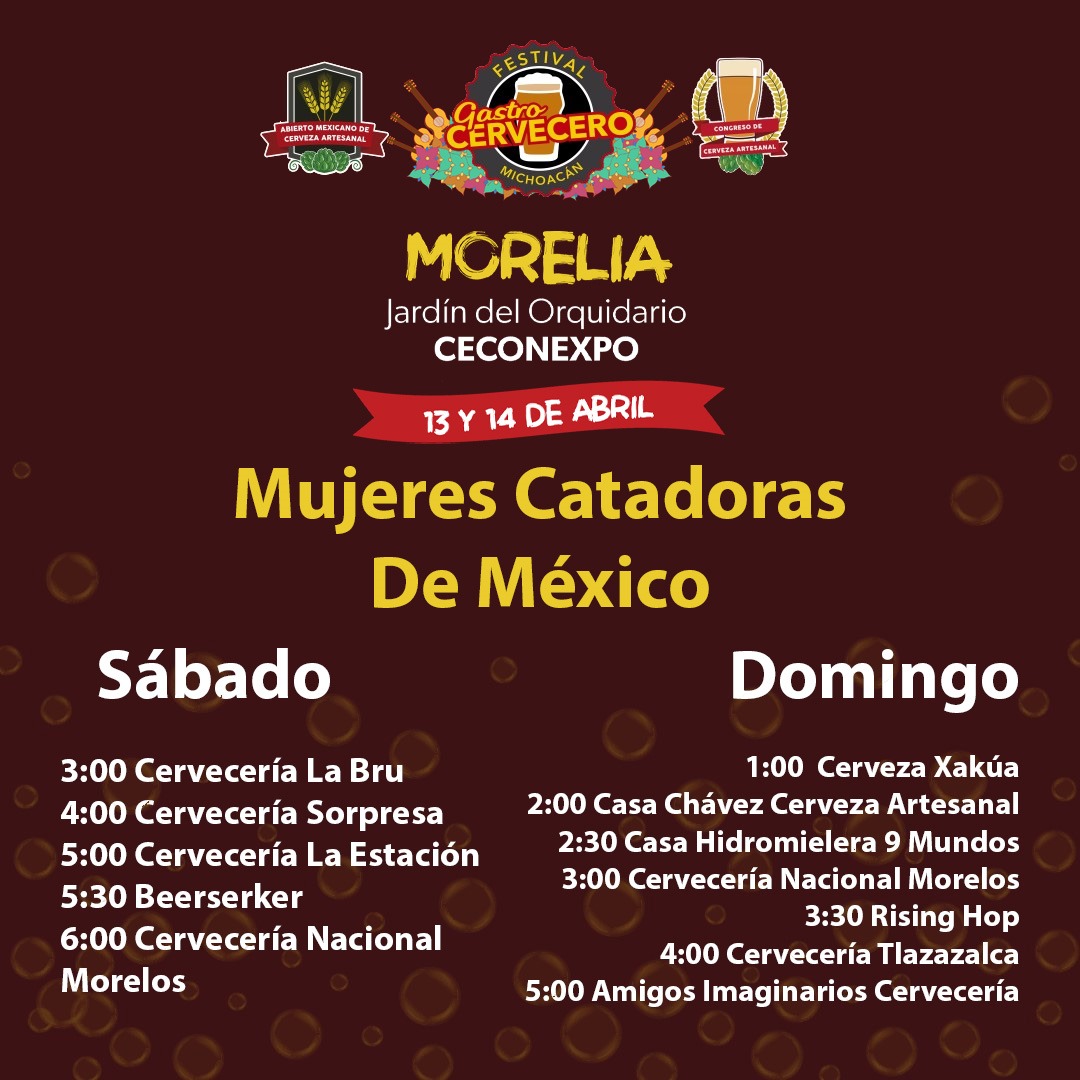 El Festival Gastrocervecero Michoacán recibirá a “Catadoras y Cerveceras de México" en su edición de Morelia