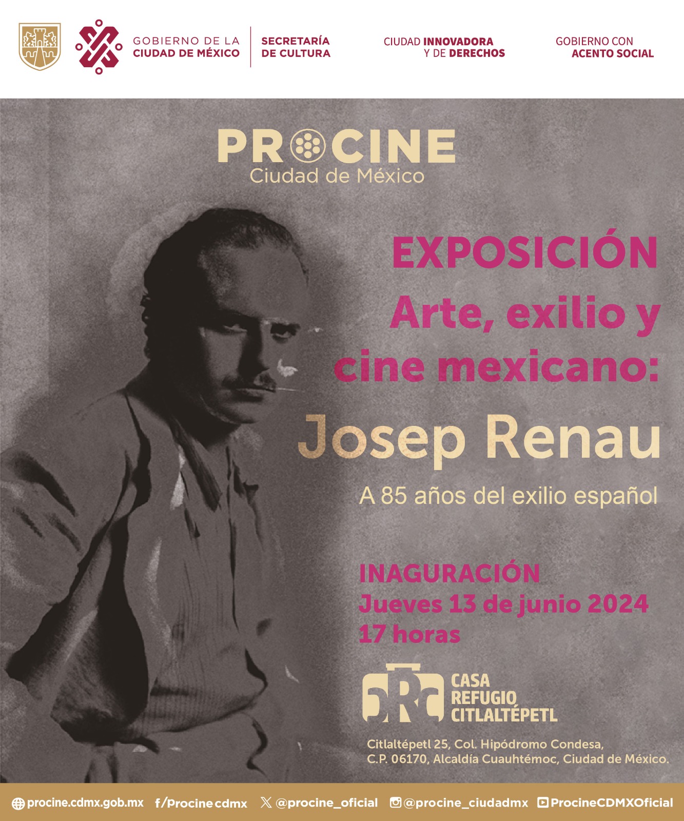 PROCINECDMX presenta la exposición itinerante “Arte, Exilio y Cine Mexicano: Josep Renau”