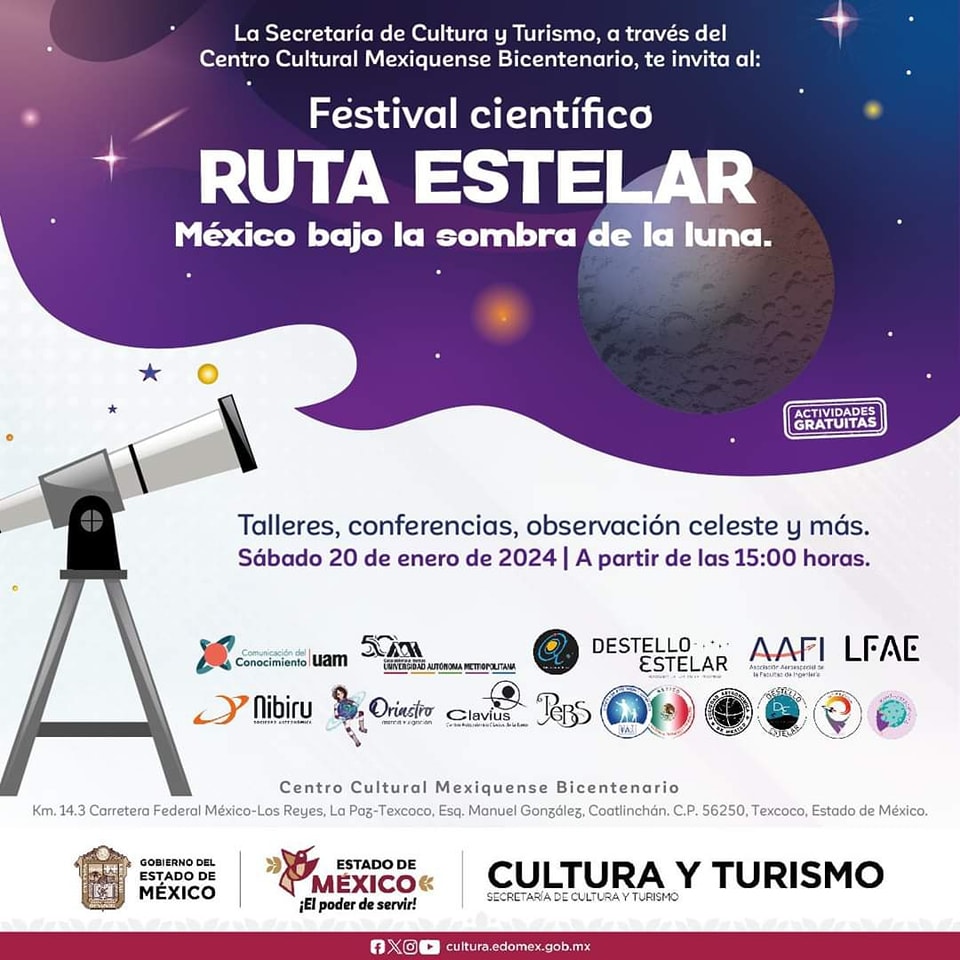 "Ruta Estelar: México bajo la sombra de la luna", un festival científico para descubrir el universo