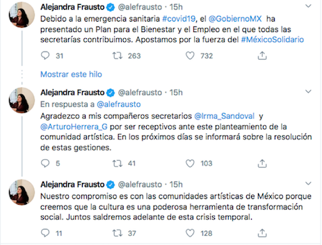 Anuncia Alejandra Frausto desaparición de 7 fideicomisos de cultura