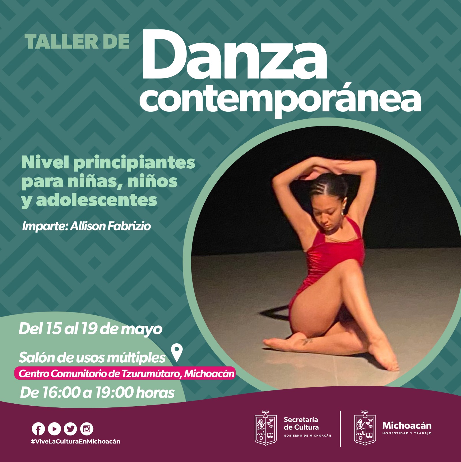 Darán talleres de danza contemporánea en Zamora y Tzurumútaro