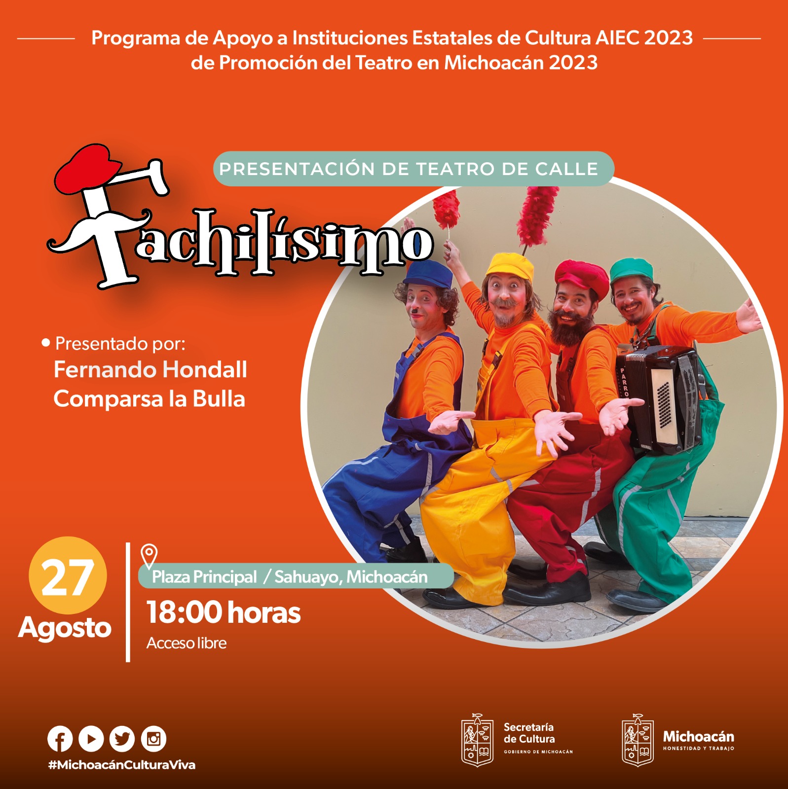 Secum lleva el teatro a las calles de Morelia y Sahuayo este fin de semana