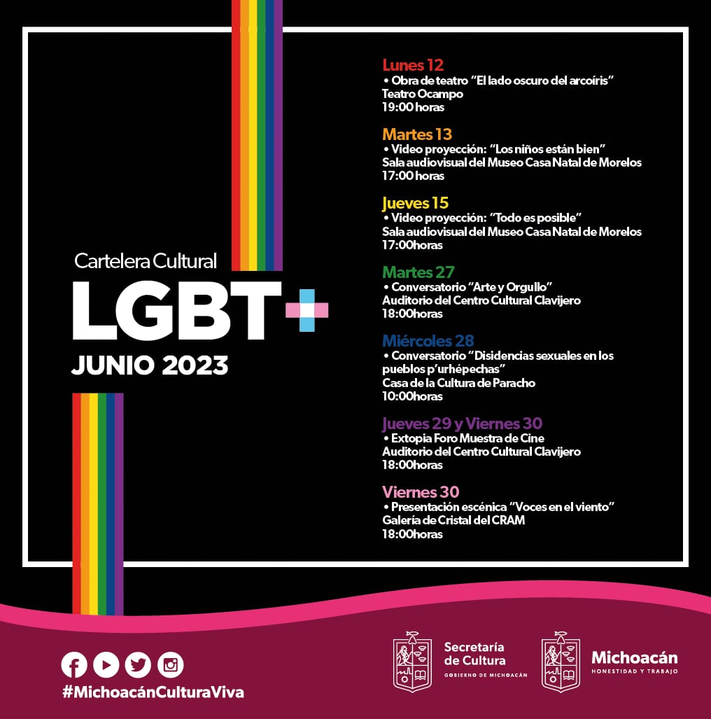 Mira la cartelera cultural por el orgullo LGBT 2023