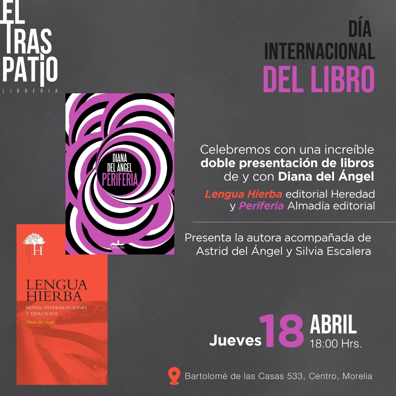 “El Traspatio” prepara actividades para celebrar el Día Internacional del libro, en Michoacán