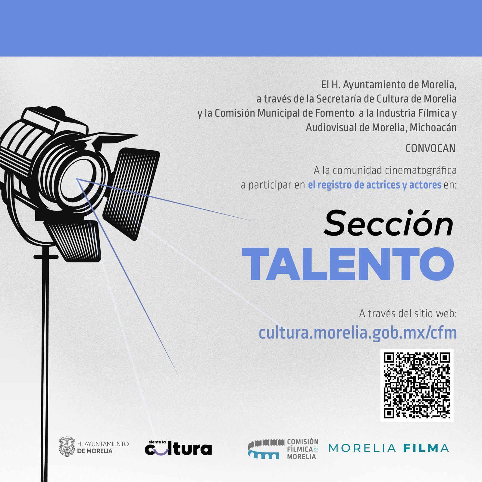SeCultura Morelia invita a comunidad cinematográfica al registro de actrices y actores