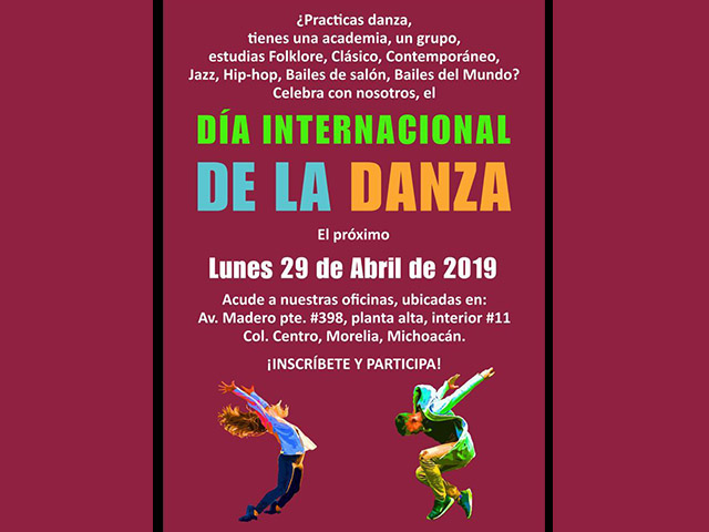 Convoca SeCultura a artistas para el Día Internacional de la Danza