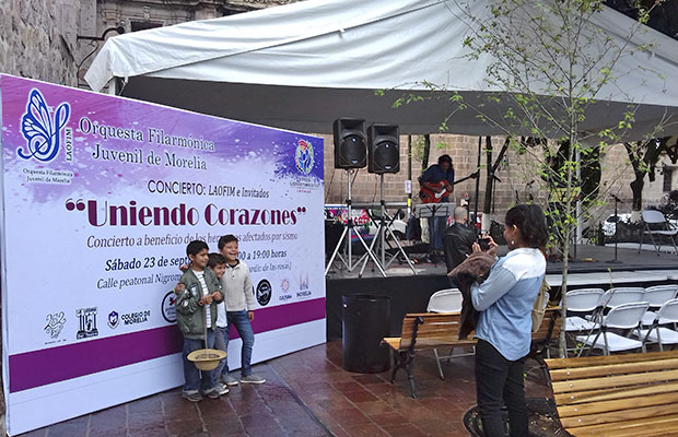 Realizan concierto para beneficio de los afectados por el temblor